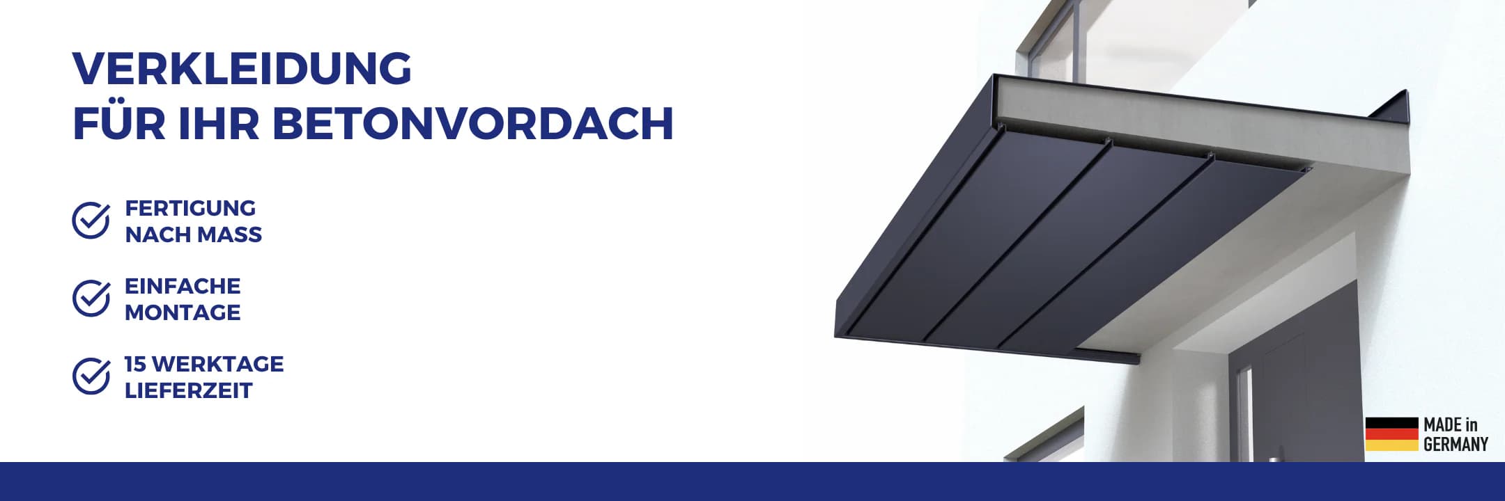Aluminium Vordachverkleidung